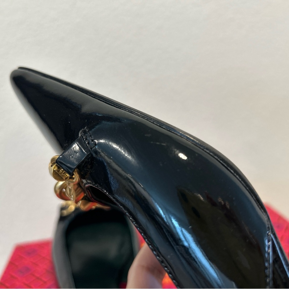Tory Burch 55 mm Jessa Slingback Shoes Patent Leather, Size 7, New with Box - Picture 6 of 11